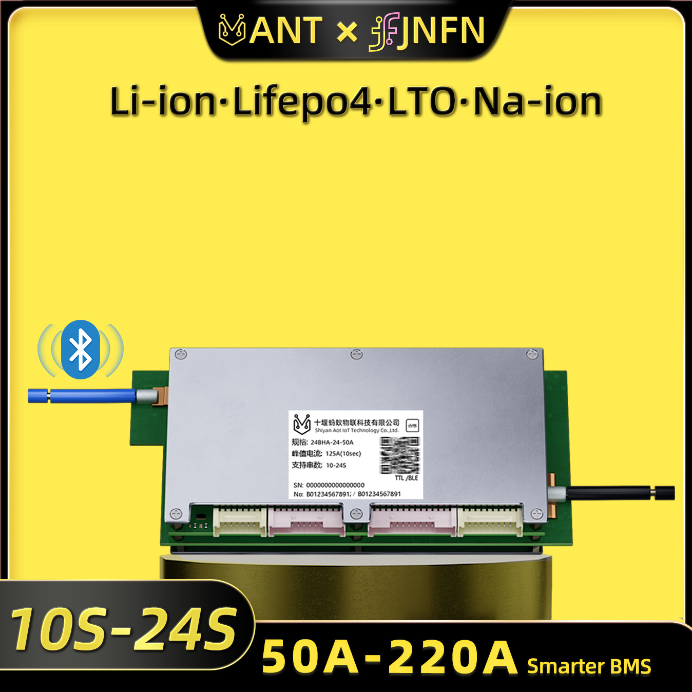 Ant BMS Smart 10S to 24S 550A  - đánh giá và giá Smart Bms 24S 200A Bluetooth Lifepo4