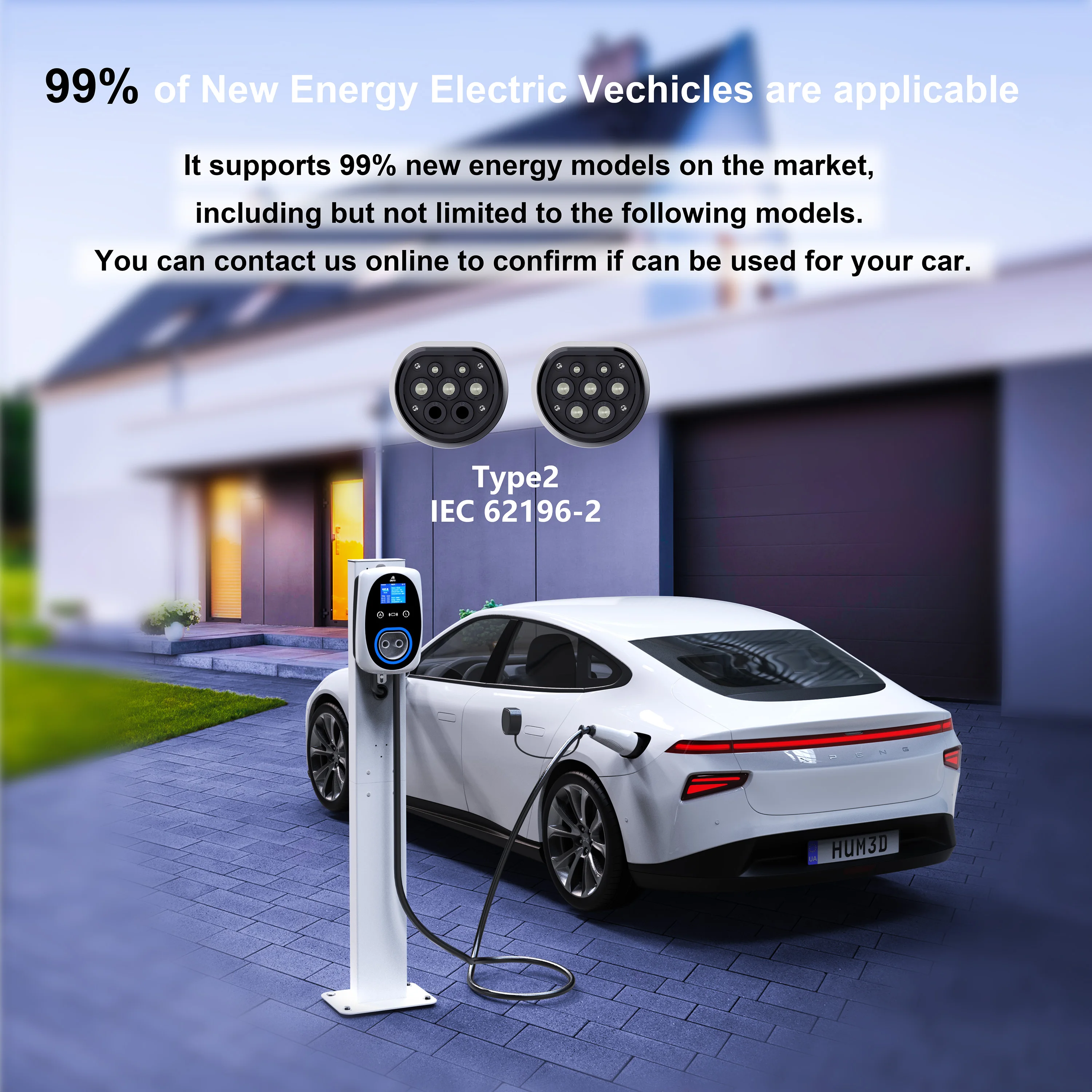 GWUYU EV Charger 32A 7.6KW EVS - đánh giá và giá Ev Charger Type 2 22Kw 32A 3 Phase