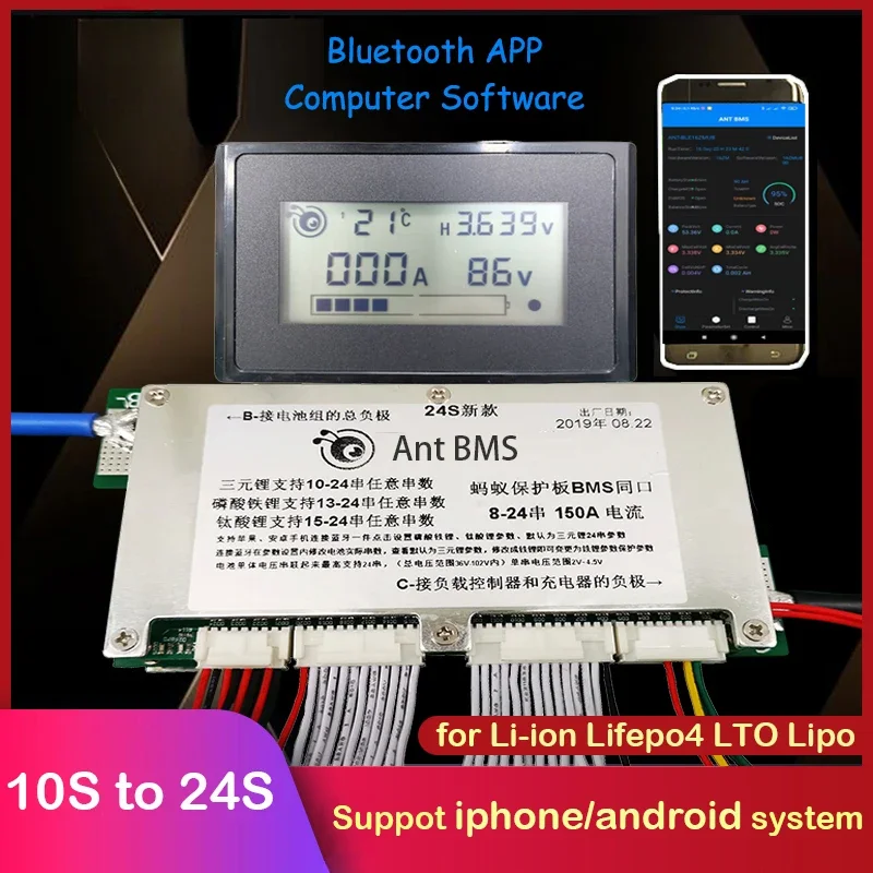 10S to 24S Lifepo4 Li-ion Lipo - đánh giá và giá Smart Bms 24S 200A Bluetooth Lifepo4