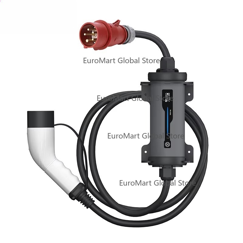 Type 2 to Red CEE Plug Electri - đánh giá và giá Type 2 Portable Ev Charger 11Kw Cee