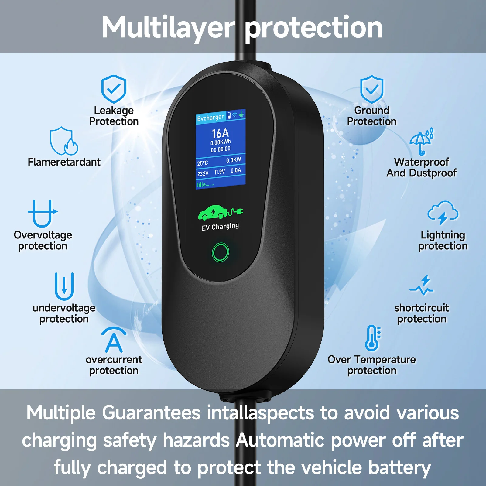 Puppyfc Portable 11KW EV Charg - đánh giá và giá Type 2 Portable Ev Charger 11Kw Cee