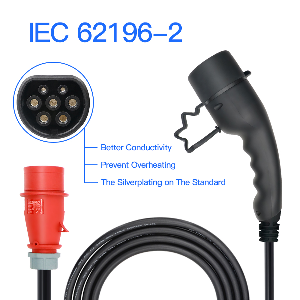 3.5M Cable Type2 EV Portable C - đánh giá và giá Type 2 Portable Ev Charger 11Kw Cee