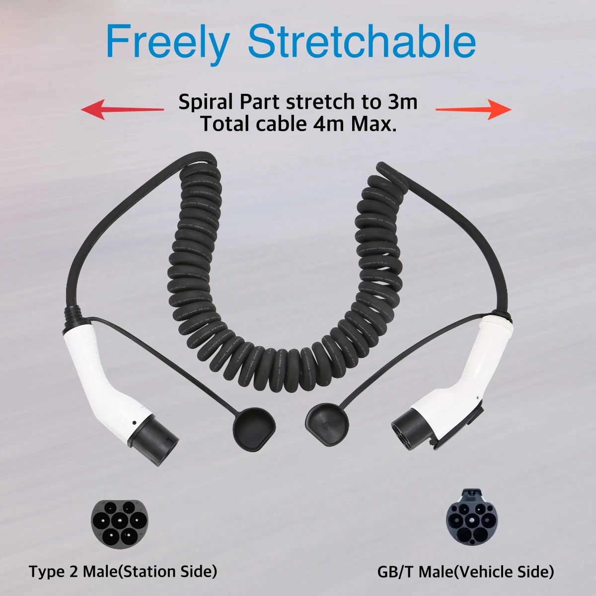 EVcharger4U 5M/7M Spiral EV Ch - đánh giá và giá Ev Charger Type 2 22Kw 32A 3 Phase