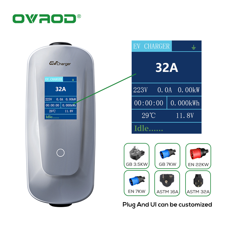 Ovrod Electric Car 16a Mode 2  - đánh giá và giá Type 2 Portable Ev Charger 11Kw Cee